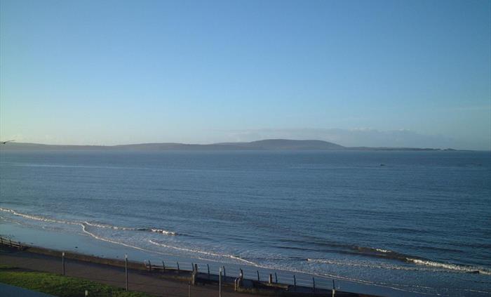 View from the balcony at high tide